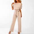 Short Sleeve Wide Leg Jumpsuit