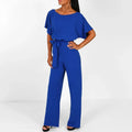 Short Sleeve Wide Leg Jumpsuit