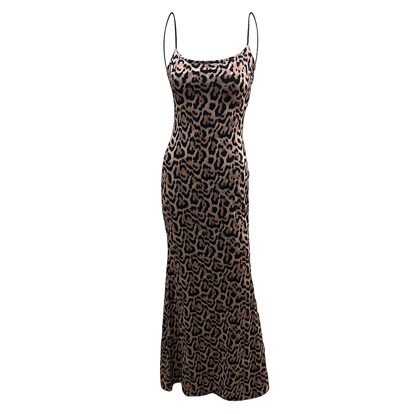 Leopard Print Long Bodycon Dress
